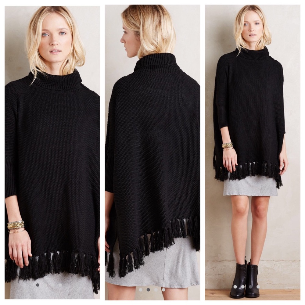 Anthropologie Turtleneck Sweater Poncho